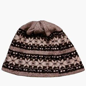 Knit Beanie Hat Eco Friendly Wool Blend Black Gray The Renewable Resource USA